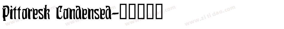 Pittoresk Condensed字体转换